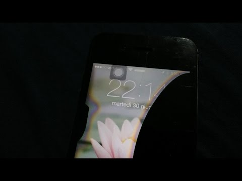 Bent iPhone 4S with broken LCD
