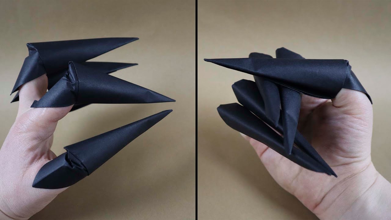 How To Make Paper Claws  Origami claws (dragon claws) 