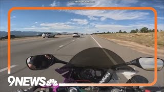 Surveillance video, cellphone data used to ID YouTuber motorcyclist who traveled 170+ mph on I-25