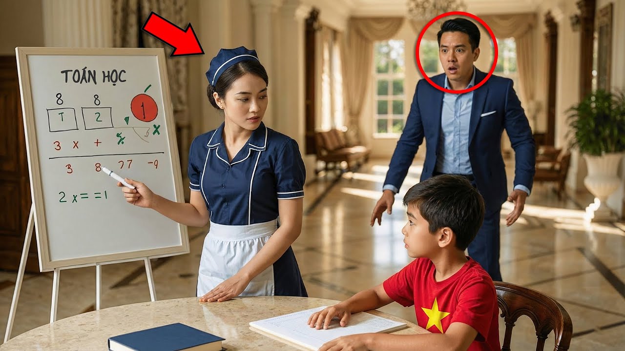Tỷ phú bất ngờ trở về sớm... chết lặng khi phát hiện cô giúp việc nghèo đang dạy học con trai mình!