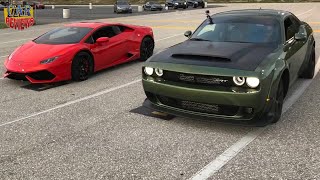 Dodge Demon Vs Lambo Huracan: Which One's Faster In The 1/4-Mile?  - Car Reviews Channel