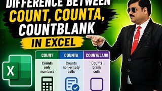 Difference between COUNT, COUNTA, COUNTABLANK in excel | count in excel | count in excel formula 