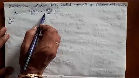 Recurrence  relation  for the central  moments  of Poisson  distribution