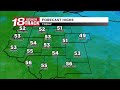 Some seasonably cool temperatures around to begin the month of May