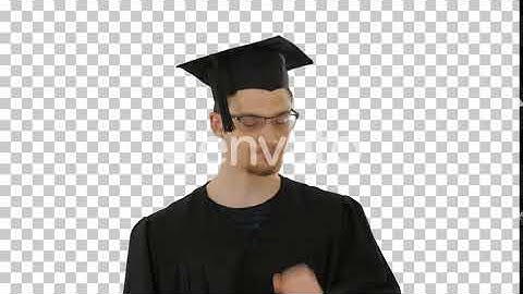 Young graduated man Coughing, suffering an illness, Alpha Channel | Stock Footage - Envato elements