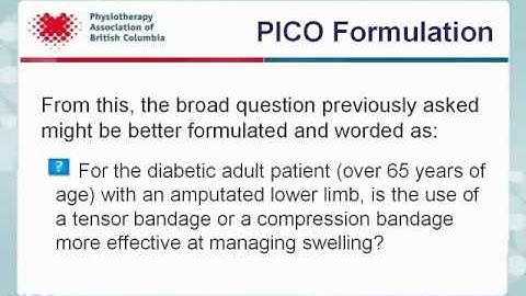 1. PABC  eLibrary Series:  Answering a clinical question