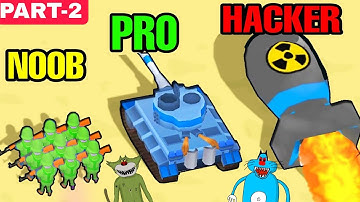 NOOB vs PRO vs HACKER in Army Commander Game with Oggy And Jack | Oggy Game Part- 2