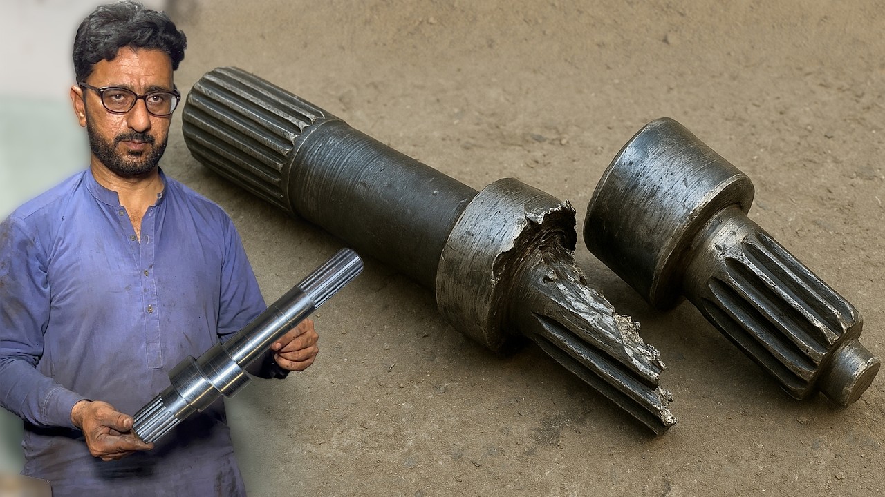 Shattered Tractor Shaft RESTORED With Millimeter Accuracy on LATHE – Full Repair Uncovered