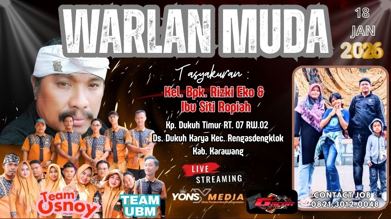 🔴 LIVE WARLAN MUDA | THE LEGEND OF PANTURA | MINGGU,18 JAN 2026 | DS. DUKUHKARYA - KARAWANG