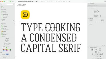 Type Cooking a Condensed Capital Serif