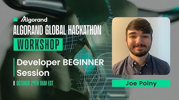 Developer Beginner Session | Algorand "Build-A-Bull" Hackathon Workshop Series Ep01