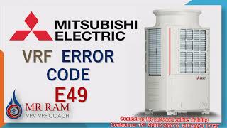 MITSUBISHI VRF Error code E49(English)