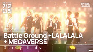 Stray Kids - Battle Ground +LALALALA(락 (樂)) + MEGAVERSE @가요대전  GayoDaejeon 20231225 Resimi