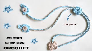konektor masker rajut | kalung masker rajut/strap for mask | crochet mask connector (subtitle)