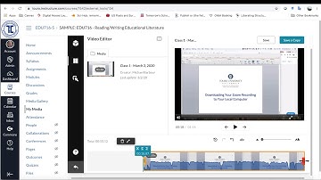 TUC CEHS: Kaltura - How do I edit a video in Kaltura?