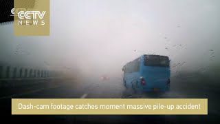 Dramatic dash-cam footage catches massive highway pile-up in China screenshot 5