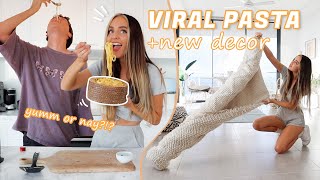 testing VIRAL tiktok food + buying new furniture for my apartment!