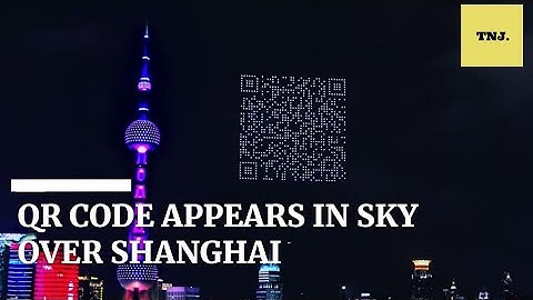 Scannable QR code appears in sky above China