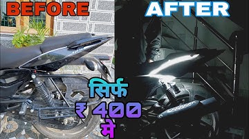 Audi style drl installation in bike / pulsar bike modification/ bike light modified/ subodhdangwal💥💥