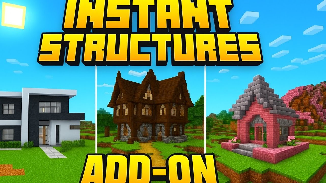 Instant Structures Add-On Minecraft PE 1.21+ | Instant Structures Mod ...