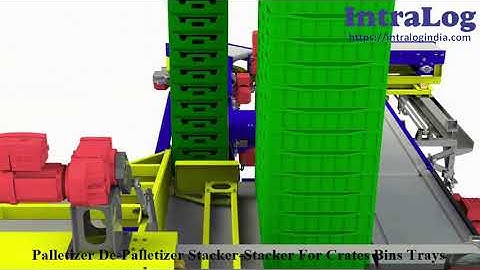 Palletizer De Palletizer Stacker Stacker For Crates Bins Trays
