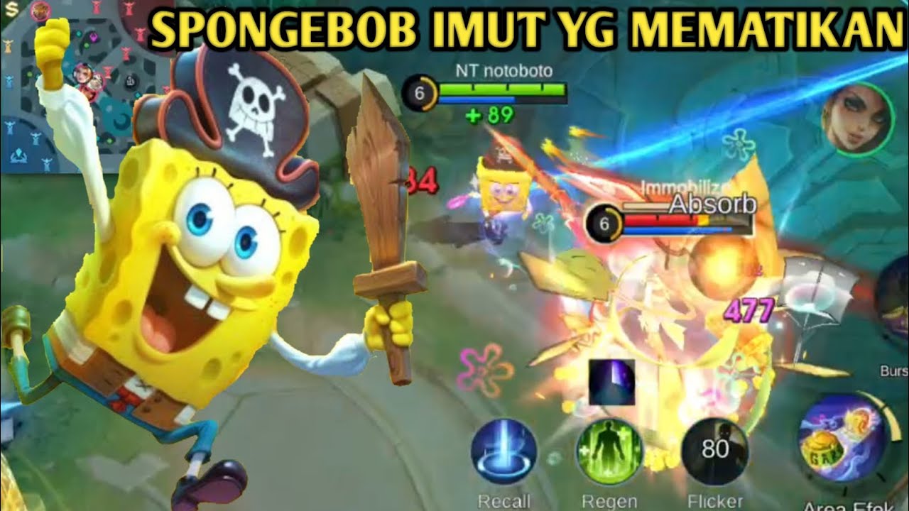 SPONGEBOB FREE SKIN CYCLOPS IMUT YANG MEMATIKAN 🔥 MOBILE LEGENDS 