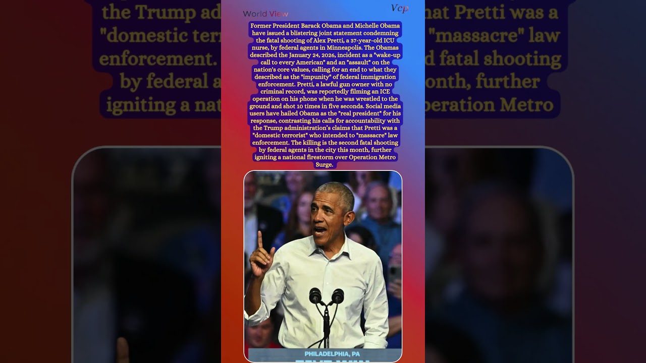 Barack Obama Condemns Appalling ICE Killing Of Alex Pretti In Minnesota