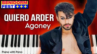 AGONEY - Quiero Arder // Benidorm Fest Spain 🇪🇸 | Piano Arrangement | Eurovision 2023