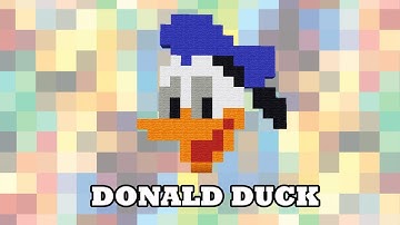 Minecraft Pixel Art : Donald Duck Tutorial Minecraft step by step