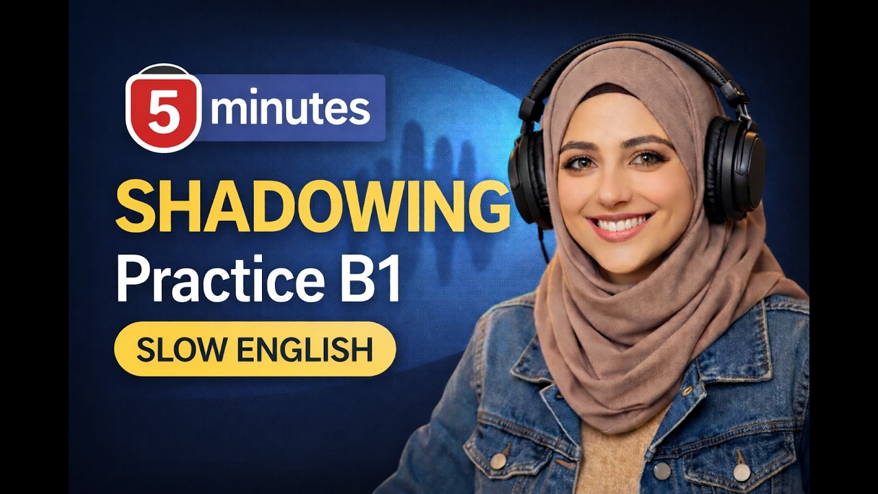 5 Minutes English Speaking Practice | Shadowing for Fluency (Slow English)