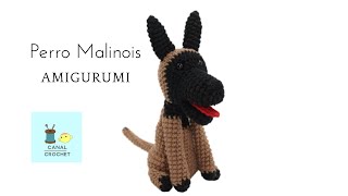 Pastor belga Malinois amigurumi tutorial.