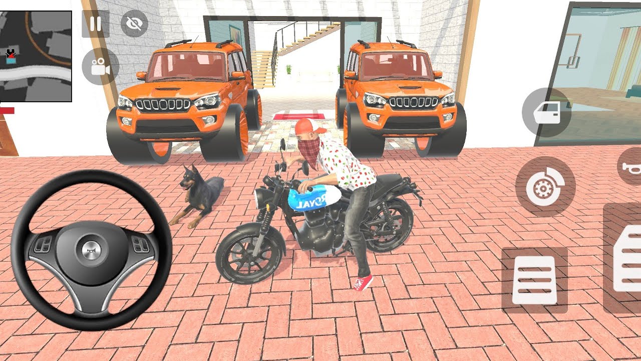 🥰🥳- Franklin 2️⃣ modified Scorpio And bike on house 🤩 Indian Theft Auto Simulator 🔥 