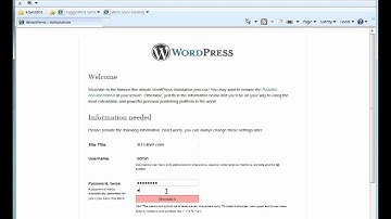 Wordpress Installation on webserver