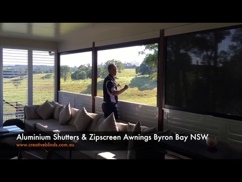 Aluminium Shutters & Zipscreen Awnings Byron Bay NSW Creative Blinds and Awnings