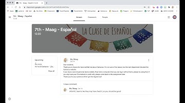 Using the stream tab to see assignments in Google Classroom