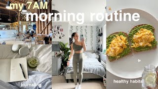 my 7am productive morning routine | skincare, gym, makeup &amp; coffee