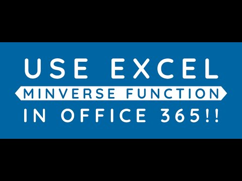 How to Use Excel MINVERSE Function in Office 365? GeekExcel