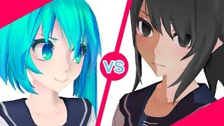 Hatsune Miku VS Yandere Chan [MMD]