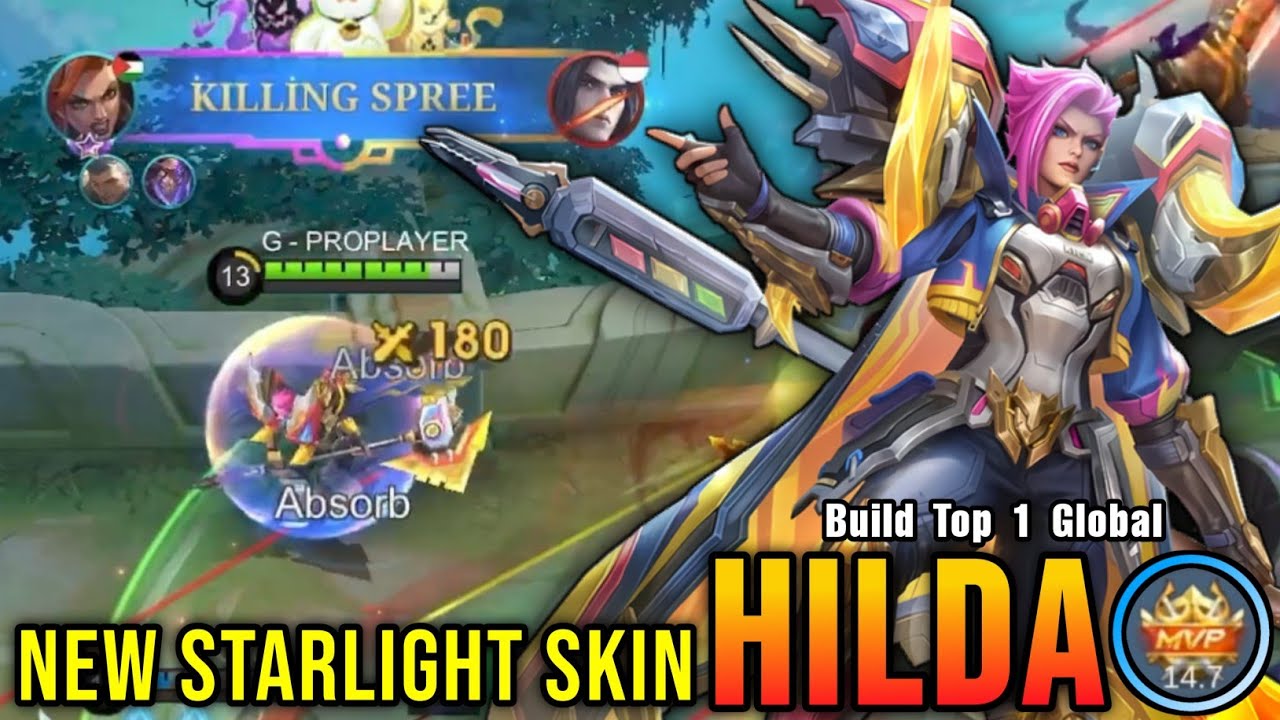 NONSTOP WAR!! Guardian Battalion Hilda New STARLIGHT Skin!! - Build Top 1 Global Hilda ~ MLBB