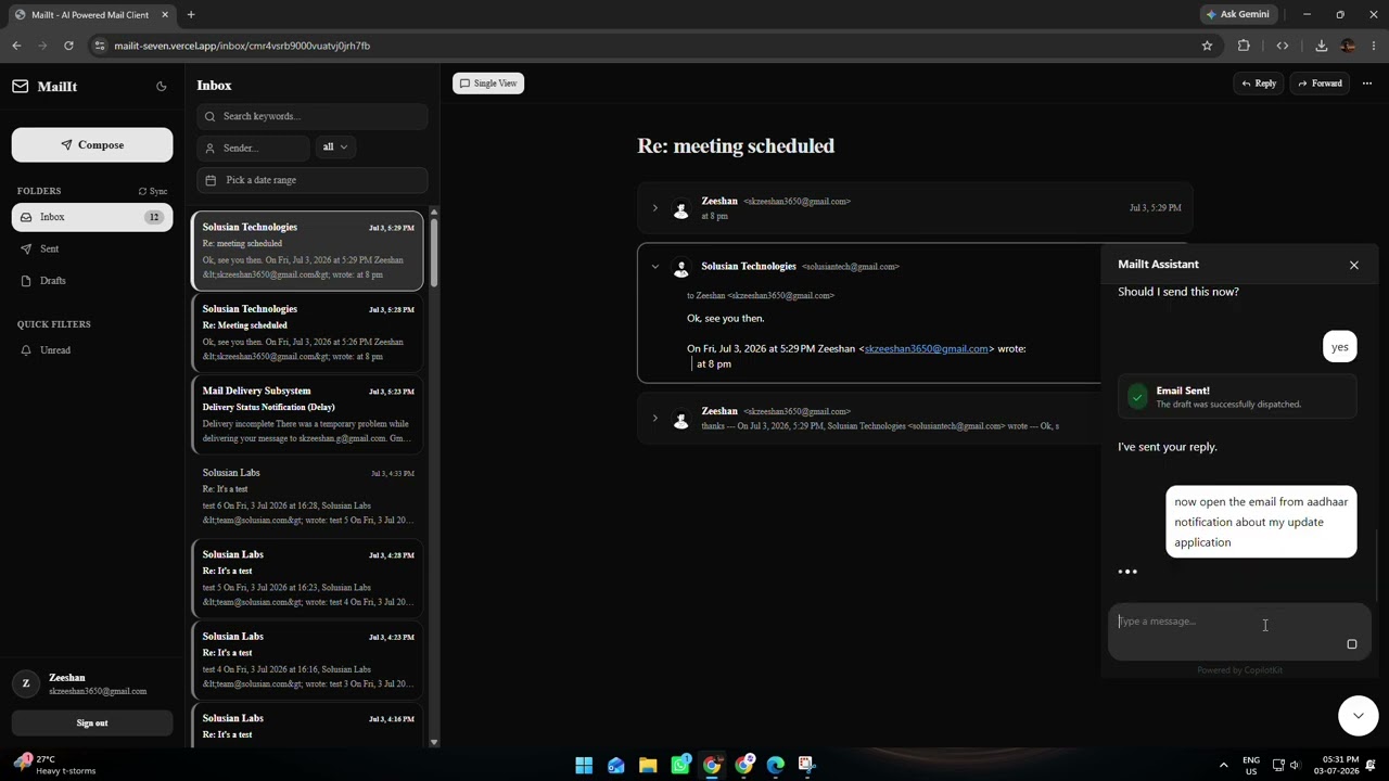 build an ai assistant that operates your web app using natural language