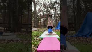 Getting backyard tumbling in shortsvideo gymnast youtube tumblingtrampolinefyp flips gym