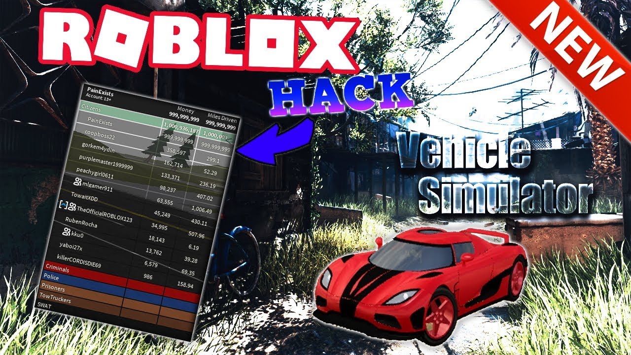 Free Roblox Vehicle Simulator Hack Infinite Money And Miles - how to hack in roblox vehicle simulator