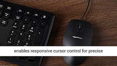 Amazon Basics 3 Button USB Wired Computer Mouse