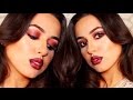 Glam Cranberry Fall Makeup &amp; Bold Lips