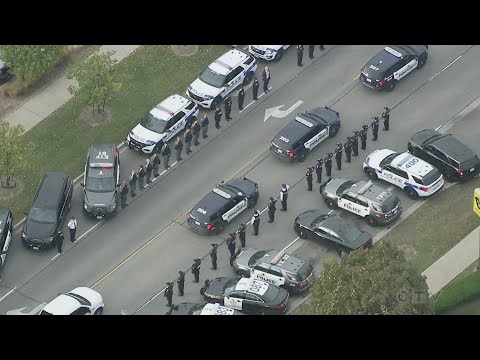 Procession for two officers killed in Innisfil, Ontario