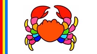 How To Draw Crab Coloring Pages For Kids L Learn Coloring Pages
