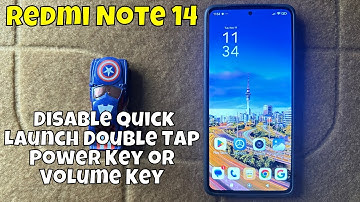 Redmi Note 14 Disable Quick Launch Double Tap Power Key or Volume Key