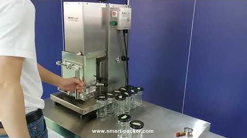 Semi automatic single chamber glass bottle jar vacuum capping machine desktop vacuum capping