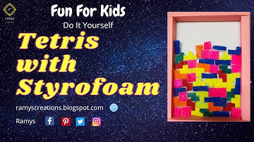 Tetris with Styrofoam | Fun For Kids | Do It Yourself | Art from waste | Tetris in cardboard