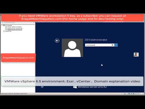 video 5  -   Creating a domain for ESXi and  vCenter